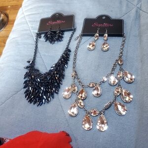 Paparazzi Signature Zi Collection Black and Silver Necklace Set